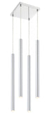 Z-Lite Forest 4 Light Chandelier in Chrome Finish Model: 917MP24-BN-LED-4SCH