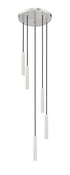 Z-Lite Forest 5 Light Chandelier in Brushed Nickel Finish Model: 919MP12-5R-BN-LED