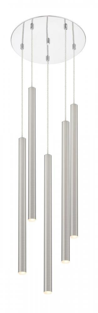 Z-Lite Forest 5 Light Chandelier in Chrome Finish Model: 917MP24-BN-LED-5RCH