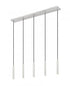 Z-Lite Forest 5 Light Linear Chandelier in Brushed Nickel Finish Model: 919MP12-5L-BN-LED