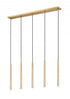 Z-Lite Forest 5 Light Linear Chandelier in Brushed Nickel Finish Model: 919MP24-5L-BN-LED