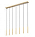 Z-Lite Forest 7 Light Linear Chandelier in Brushed Nickel Finish Model: 919MP12-7L-BN-LED