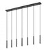 Z-Lite Forest 7 Light Linear Chandelier in Brushed Nickel Finish Model: 919MP12-7L-BN-LED