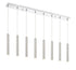 Z-Lite Forest 8 Light Linear Chandelier in Chrome Finish Model: 917MP12-BN-LED-8LCH