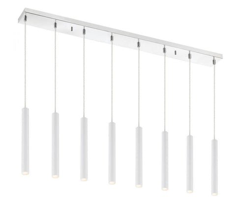 Z-Lite Forest 8 Light Linear Chandelier in Chrome Finish Model: 917MP12-BN-LED-8LCH