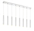 Z-Lite Forest 8 Light Linear Chandelier in Chrome Finish Model: 917MP12-BN-LED-8LCH
