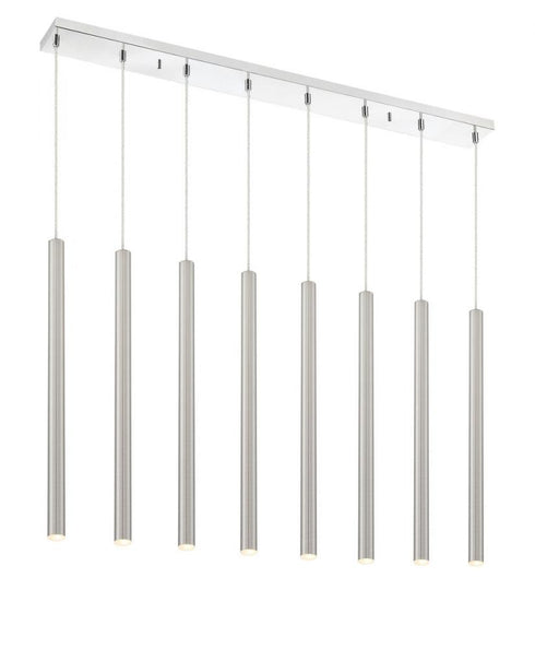 Z-Lite Forest 8 Light Linear Chandelier in Chrome Finish Model: 917MP24-BN-LED-8LCH