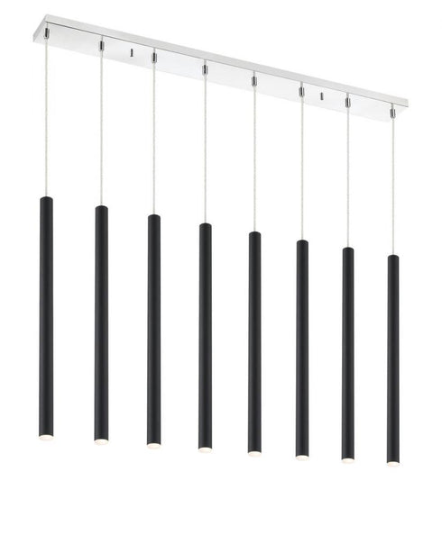 Z-Lite Forest 8 Light Linear Chandelier in Chrome Finish Model: 917MP24-BN-LED-8LCH