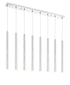 Z-Lite Forest 8 Light Linear Chandelier in Chrome Finish Model: 917MP24-BN-LED-8LCH