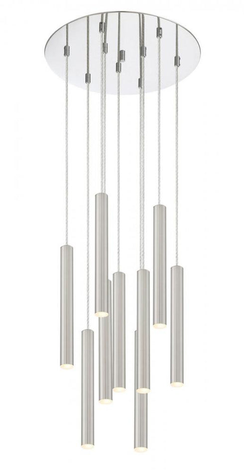 Z-Lite Forest 9 Light Chandelier in Chrome Finish Model: 917MP12-BN-LED-9RCH