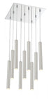 Z-Lite Forest 9 Light Chandelier in Chrome Finish Model: 917MP12-BN-LED-9SCH
