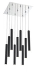 Z-Lite Forest 9 Light Chandelier in Chrome Finish Model: 917MP12-BN-LED-9SCH