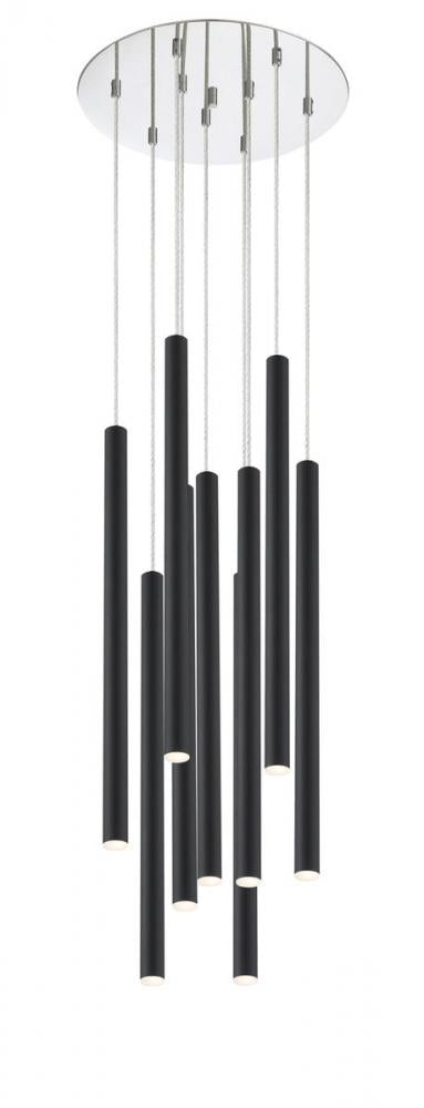 Z-Lite Forest 9 Light Chandelier in Chrome Finish Model: 917MP24-BN-LED-9RCH