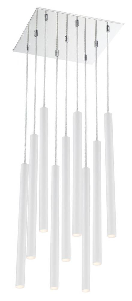 Z-Lite Forest 9 Light Chandelier in Chrome Finish Model: 917MP24-BN-LED-9SCH