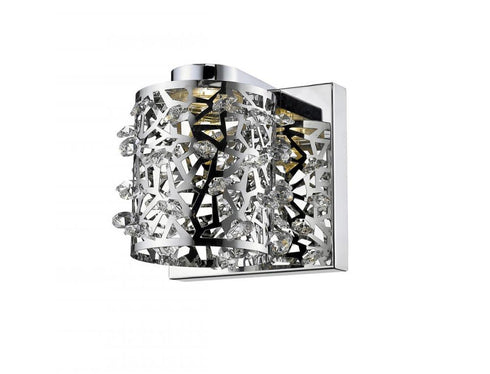 Z-Lite Fortuna 1 Light Wall Sconce in Chrome Finish Model: 906-1S-LED
