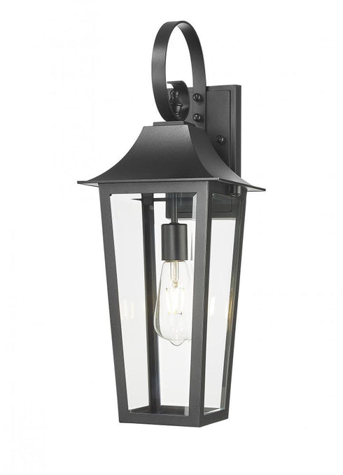 Z-Lite Gannon 1 Light Outdoor Wall Light in Black Finish Model: 5008M-BK