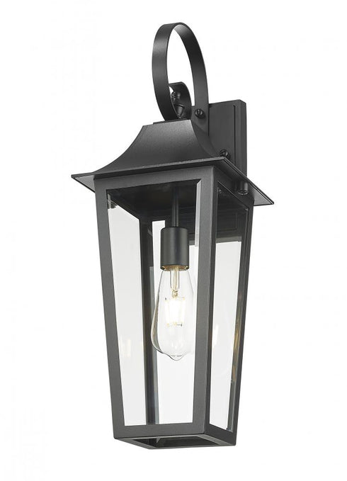 Z-Lite Gannon 1 Light Outdoor Wall Light in Black Finish Model: 5008M-BK