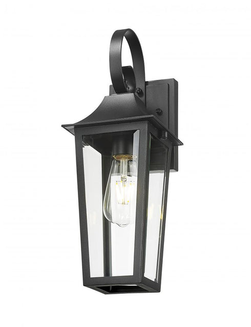 Z-Lite Gannon 1 Light Outdoor Wall Light in Black Finish Model: 5008S-BK