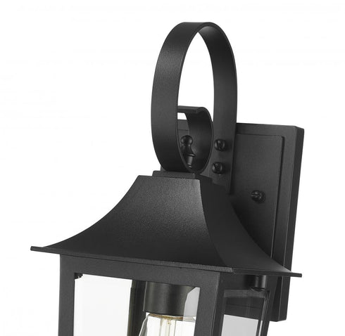 Z-Lite Gannon 1 Light Outdoor Wall Light in Black Finish Model: 5008S-BK