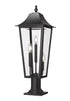 Z-Lite Gannon 3 Light Outdoor Pier Mounted Fixture in Black Finish Model: 5008PHBR-533PM-BK