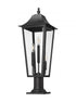 Z-Lite Gannon 3 Light Outdoor Pier Mounted Fixture in Black Finish Model: 5008PHBR-533PM-BK