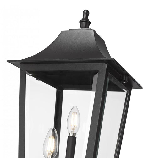 Z-Lite Gannon 3 Light Outdoor Pier Mounted Fixture in Black Finish Model: 5008PHBR-533PM-BK