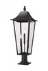 Z-Lite Gannon 3 Light Outdoor Pier Mounted Fixture in Black Finish Model: 5008PHXLR-533PM-BK