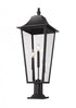 Z-Lite Gannon 3 Light Outdoor Pier Mounted Fixture in Black Finish Model: 5008PHXLR-533PM-BK
