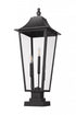Z-Lite Gannon 3 Light Outdoor Pier Mounted Fixture in Black Finish Model: 5008PHXLS-SQPM-BK