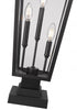 Z-Lite Gannon 3 Light Outdoor Pier Mounted Fixture in Black Finish Model: 5008PHXLS-SQPM-BK