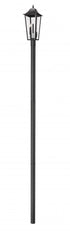 Z-Lite Gannon 3 Light Outdoor Post Mount Fixture in Black Finish Model: 5008PHBR-5009P120-BK