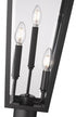Z-Lite Gannon 3 Light Outdoor Post Mount Fixture in Black Finish Model: 5008PHBR-5009P120-BK