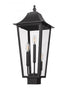 Z-Lite Gannon 3 Light Outdoor Post Mount Fixture in Black Finish Model: 5008PHBS-BK
