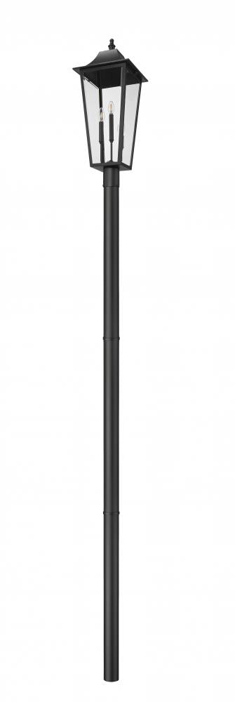 Z-Lite Gannon 3 Light Outdoor Post Mount Fixture in Black Finish Model: 5008PHXLR-5009P96-BK