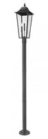 Z-Lite Gannon 3 Light Outdoor Post Mount Fixture in Black Finish Model: 5008PHXLR-567P-BK