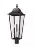 Z-Lite Gannon 3 Light Outdoor Post Mount Fixture in Black Finish Model: 5008PHXLR-BK