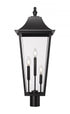 Z-Lite Gannon 3 Light Outdoor Post Mount Fixture in Black Finish Model: 5008PHXLR-BK