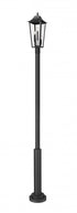 Z-Lite Gannon 3 Light Outdoor Post Mounted Fixture in Black Finish Model: 5008PHBR-5010P-BK