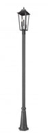 Z-Lite Gannon 3 Light Outdoor Post Mounted Fixture in Black Finish Model: 5008PHBR-519P-BK
