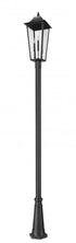 Z-Lite Gannon 3 Light Outdoor Post Mounted Fixture in Black Finish Model: 5008PHXLR-5011P-BK