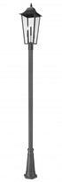 Z-Lite Gannon 3 Light Outdoor Post Mounted Fixture in Black Finish Model: 5008PHXLR-519P-BK