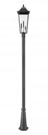 Z-Lite Gannon 3 Light Outdoor Post Mounted Fixture in Black Finish Model: 5008PHXLR-519P-BK