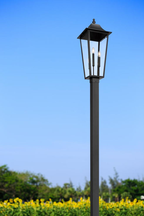 Z-Lite Gannon 3 Light Outdoor Post Mounted Fixture in Black Finish Model: 5008PHXLS-536P-BK