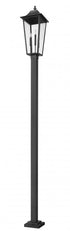 Z-Lite Gannon 3 Light Outdoor Post Mounted Fixture in Black Finish Model: 5008PHXLS-536P-BK