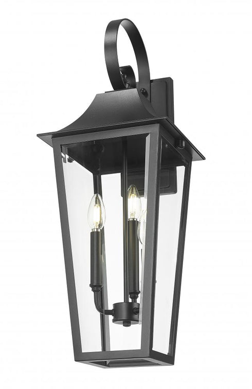 Z-Lite Gannon 3 Light Outdoor Wall Light in Black Finish Model: 5008B-BK