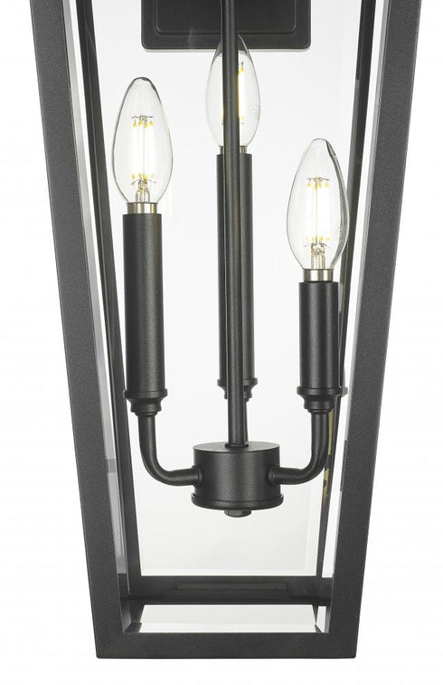 Z-Lite Gannon 3 Light Outdoor Wall Light in Black Finish Model: 5008B-BK