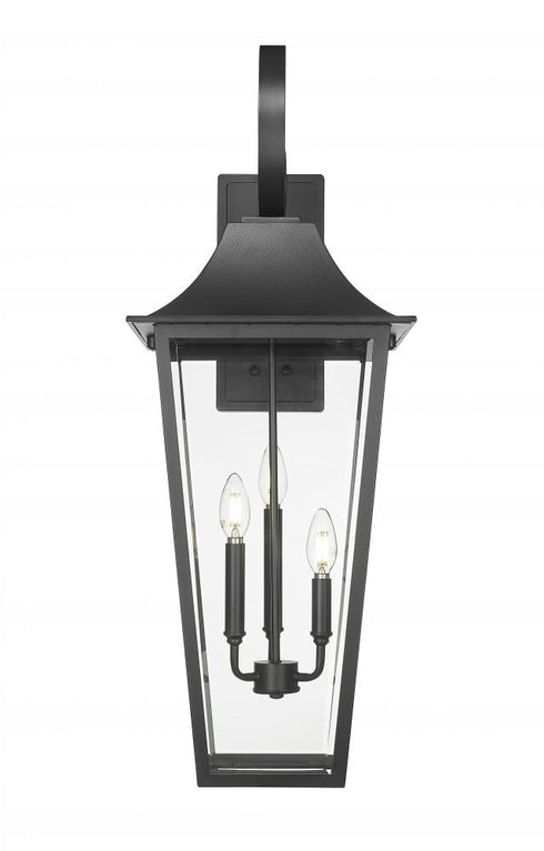 Z-Lite Gannon 3 Light Outdoor Wall Light in Black Finish Model: 5008XL-BK