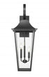 Z-Lite Gannon 3 Light Outdoor Wall Light in Black Finish Model: 5008XL-BK