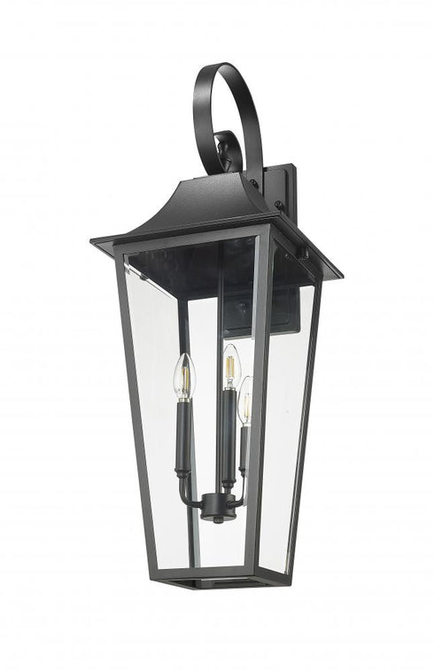 Z-Lite Gannon 3 Light Outdoor Wall Light in Black Finish Model: 5008XL-BK
