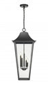 Z-Lite Gannon 5 Light Outdoor Chain Mount Ceiling Fixture in Black Finish Model: 5008CHXXL-BK